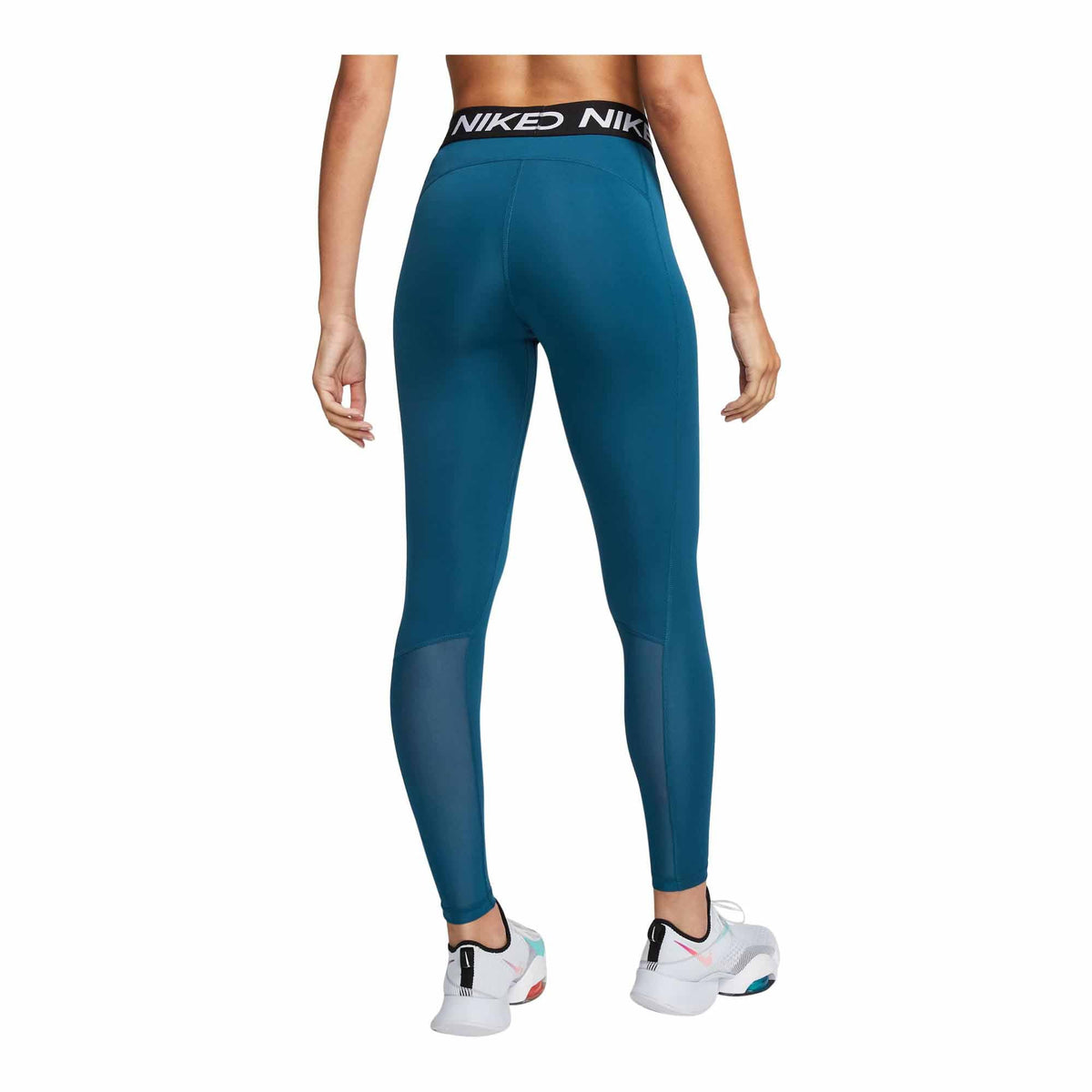 Nike Pro Women's Mid-Rise Mesh-Paneled Leggings