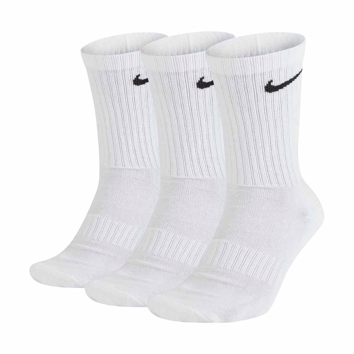 Nike Everyday Cushioned Training Crew Socks - 3 Pairs (White)