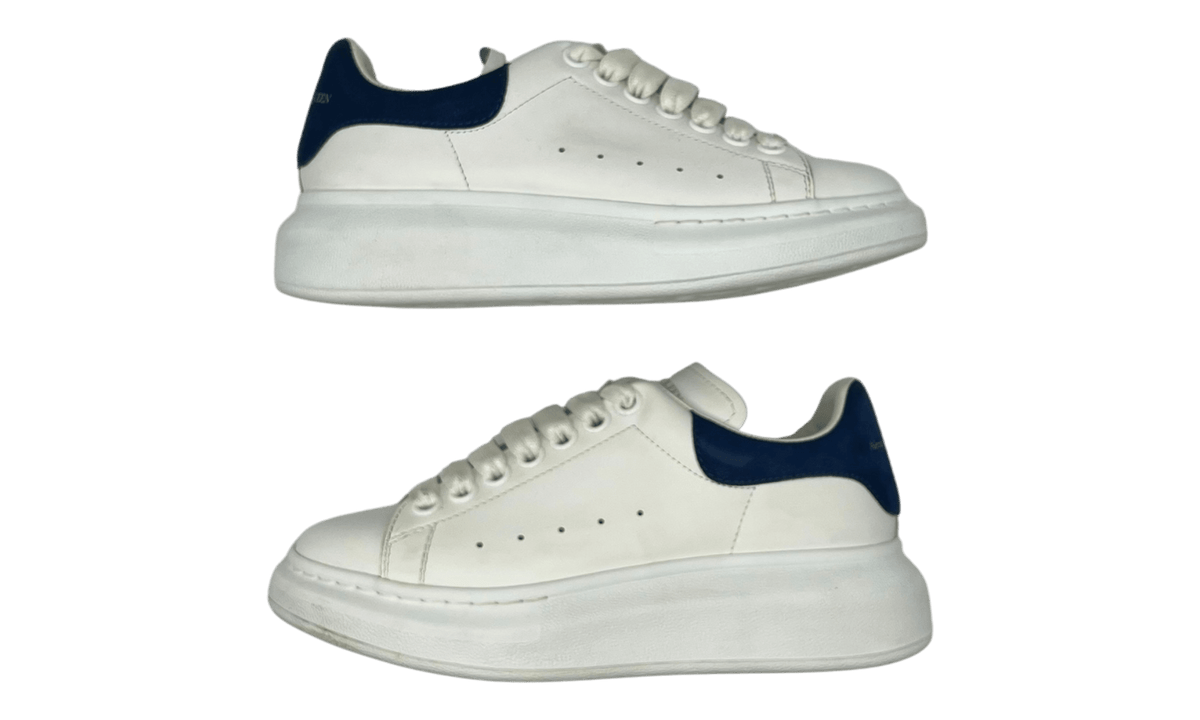 Premium White Blue Oversized Sneakers