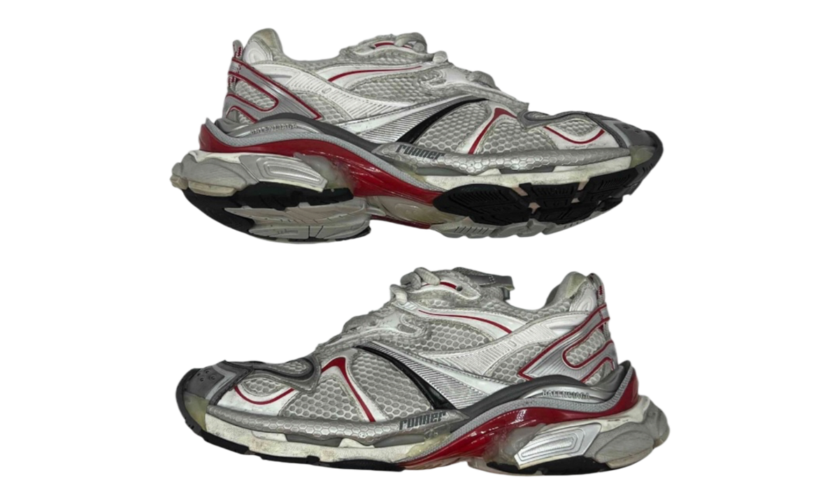 Premium White Red Running Shoes