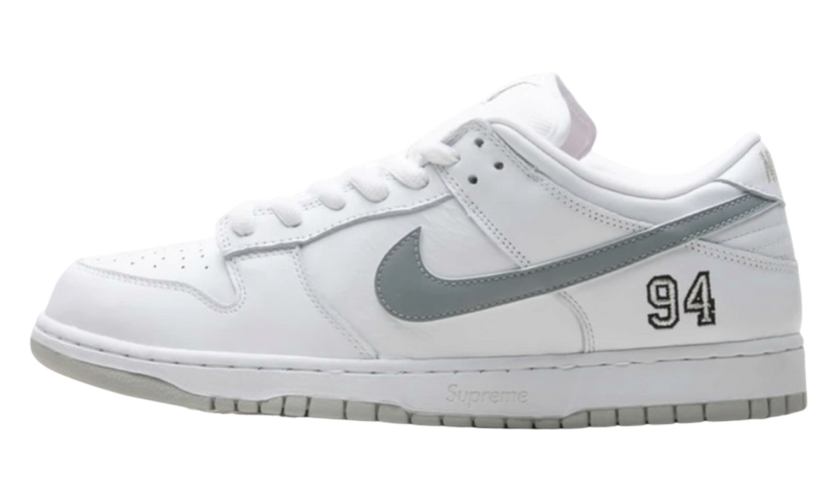 Premium White Silver Low-Top Fashion Essential