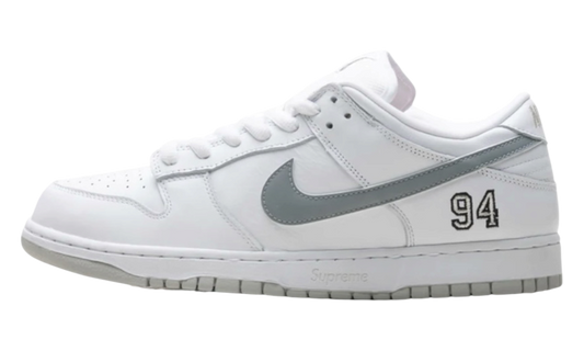 Premium White Silver Low-Top Fashion Essential