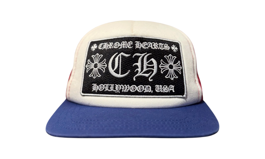 Premium White Blue Red Hat